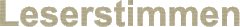 Leserstimmen