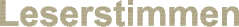 Leserstimmen